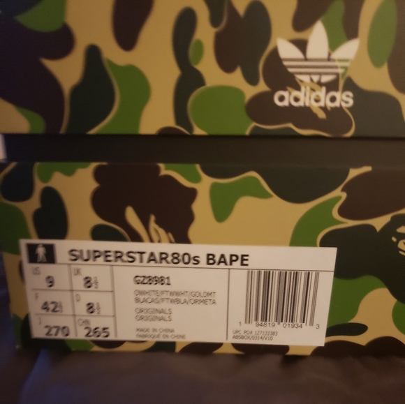 COPY - Bape superstars size 9